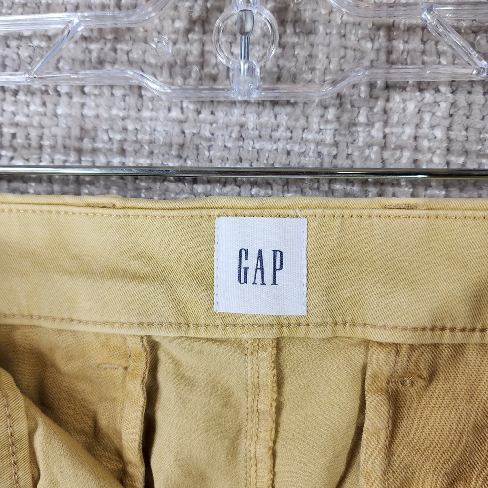 Gap Flex Cotton Chino Shorts Mens 33x12 Gold Casual Stretch Golf Comfort NWT - Picture 11 of 14